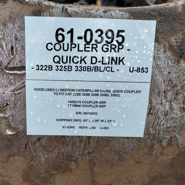 Used COUPLER GRP - QUICK 1608289 2