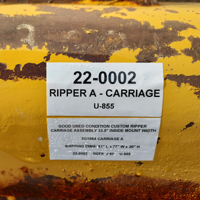 Good Used RIPPER A - CARRIAGE 22-0002 2