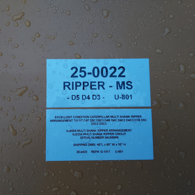 Good Used RIPPER - MS 25-0022 2