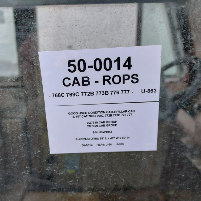 Good Used CAB - ROPS 50-0014 2