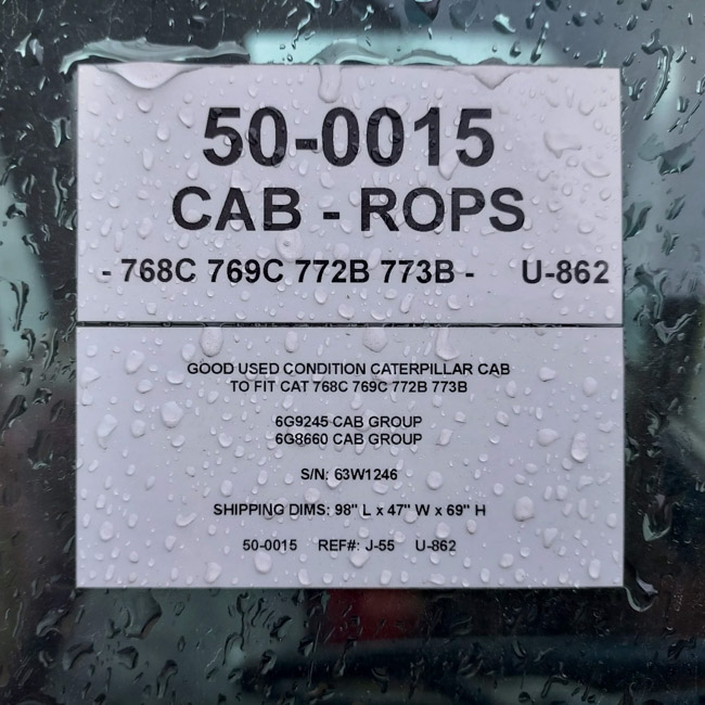 Good Used CAB - ROPS 50-0015 2
