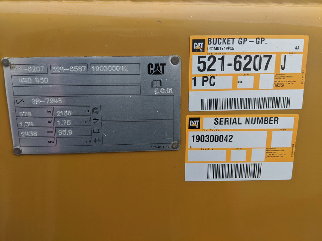Used BUCKET A - GENERAL PURPOSE 5246587 10