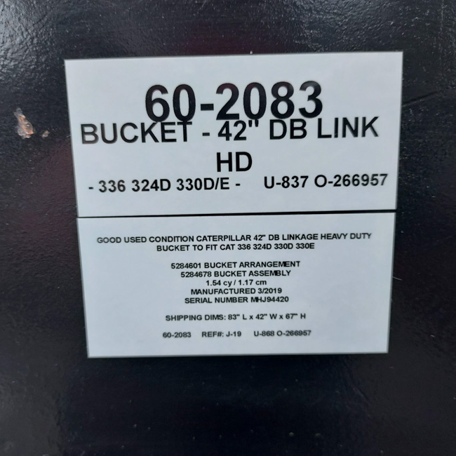 Excellent BUCKET - 42" DB LINK HD 60-2083 2