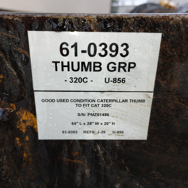 Good Used THUMB GRP 61-0393 2